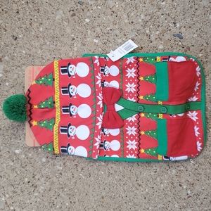 Rising Star Baby Christmas Holiday Hat & Bib Set 0-12 months Infant